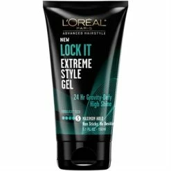 L'Oreal Lock It Extreme Style Gel 24Hr Gravity-Defy High Shine 5.1oz / 150ml