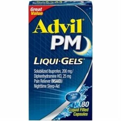 Advil® Advil PM Liqui Gels Pain Reliever 80 Liquid Filled Capsules