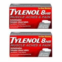 Tylenol® Tylenol 8 HR Muscle Aches And Pain Reliever Fever Reducer 100 Caplets 2 Packs