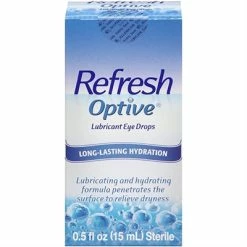 Refresh Optive Lubricant Eye Drops LongLasting Hydration 0.5oz / 15ml