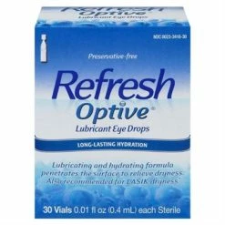Refresh Optive Lubricant Eye Drops 30 Vials 0.01oz / 0.4ml