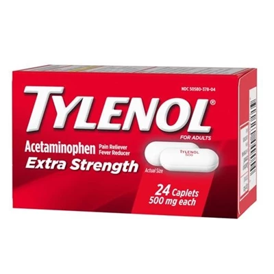 Tylenol® Tylenol Extra Strength Pain Reliever Fever Reducer 24 Caplets 1 Tylenol® Tylenol Extra Strength Pain Reliever Fever Reducer 24 Caplets