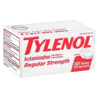 Tylenol® Tylenol Regular Strength Pain Reliever Fever Reducer 100 Tablets 1 Tylenol® Tylenol Regular Strength Pain Reliever Fever Reducer 100 Tablets