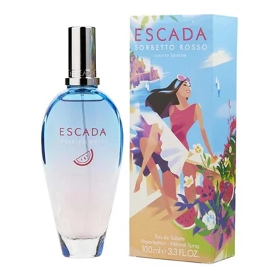Sorbetto Rosso Limited Edition By Escada For Women 3.3oz Eau De Toilette Spray 1 Sorbetto Rosso Limited Edition By Escada For Women 3.3oz Eau De Toilette Spray